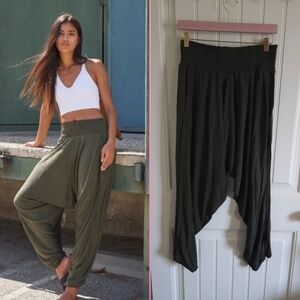 Free People Olive Green Harem Pants